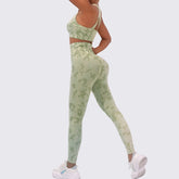 Camouflage Yoga Clothes Suit Sports Bra High Waist Belly Contracting Slimming Pants